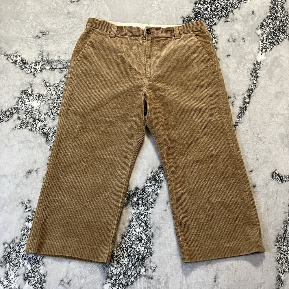 Marc Jacobs Corduory Pants Womens Size 16 Tan Cropped High Rise Wide Leg